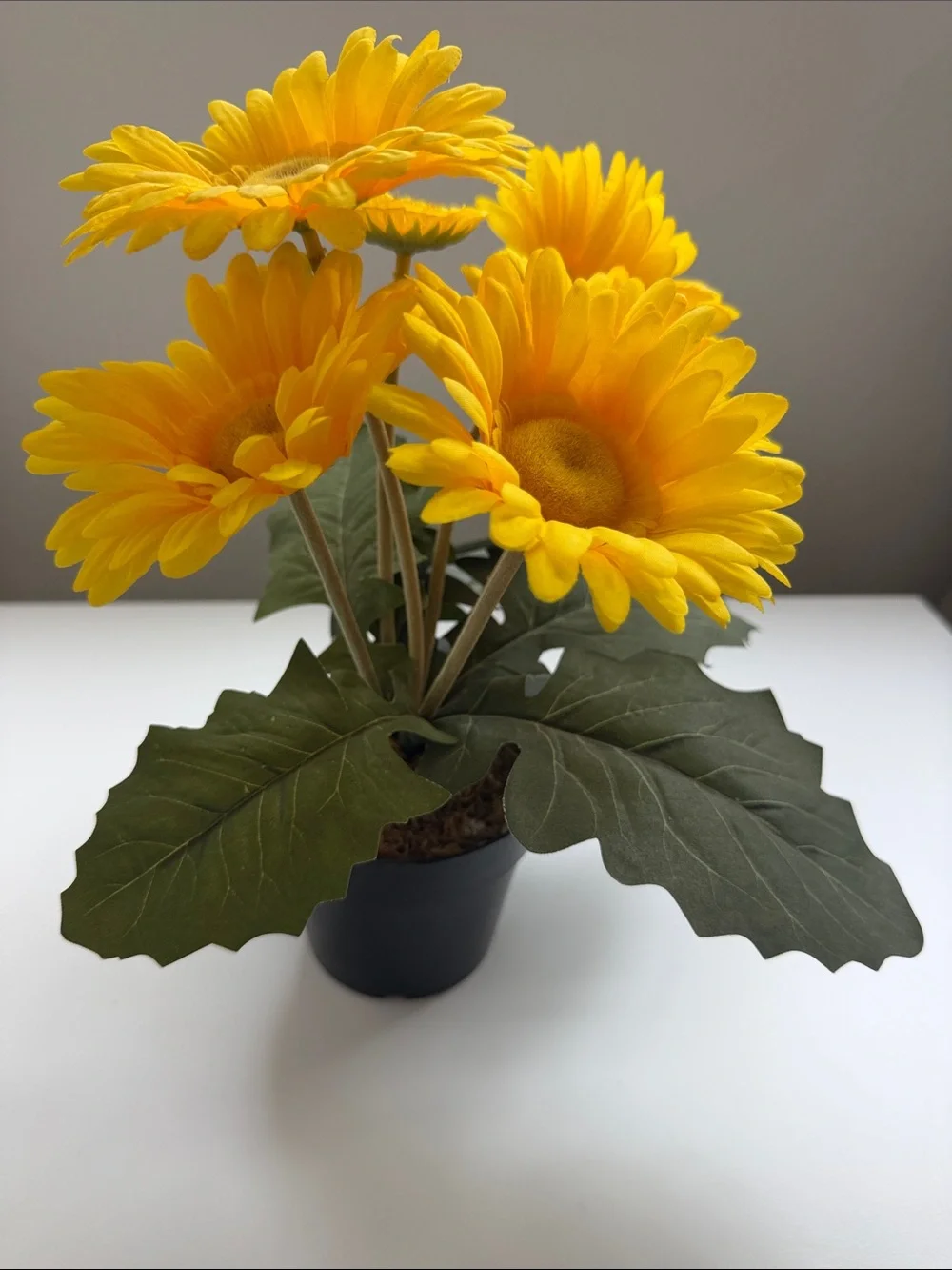 Yellow Faux Sunflower Potted Accent - Home Accents Faux Florals